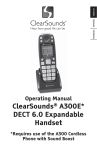 ClearSounds® A300E* DECT 6.0 Expandable Handset