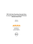 FIPS 140-2 Non-Proprietary Security Policy for Aruba AP