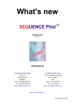 What`s new SEQUENCE Pilot