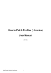 How to Patch Profiles (Libraries) User Manual