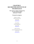 Chapter 9, ROCHESTER INSTITUTE OF TECHNOLOGY