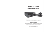 Model SAF206S Electronic Siren