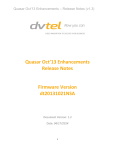 Quasar Oct`13 Enhancements Release Notes Firmware