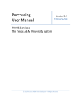 Purchasing User Manual - The Texas A&M University System