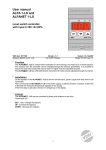 User manual ALFA 1-LS and ALFANET 1-LS