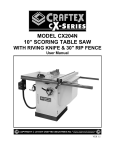 MODEL CX204N 10” SCORING TABLE SAW