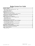 Budget Review and Approval