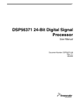 DSP56371 24-Bit Digital Signal Processor User Manual