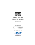 MODEL 9830-LPS LEAK PAD SENSOR User Manual