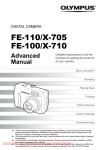 Olympus FE-100 User Guide Manual Operating Instructions