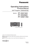 Panasonic PT-DZ21KE User Manual