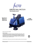 ALTO 114RS Sweeper User Manual