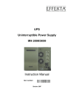 Manual 2000/3000VA - EFFEKTA, Power Supplies