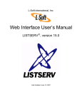Web Interface User`s Manual for LISTSERV, version 15.0 - L