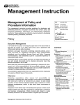MI AS-310-2013-6 - Management of Policy and Procedure Information