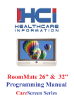 RoomMate 26” & 32” Programming Manual