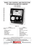 panel for control and protection of irrigation motor pumpset