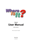 WhereIsIt Quick User Manual