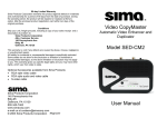 Video CopyMaster Model SED-CM2 User Manual