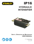 HYDRAULIC INTENSIFIER - Stanley Hydraulic Tools