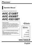 AVIC-Z130BT AVIC-X930BT AVIC-X9310BT