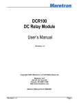 DCR100 User`s Manual