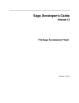 Sage Developer`s Guide