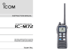 IC-M72 Instruction Manual