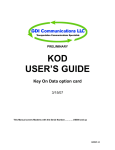 KOD User Guide for 4xxSA Modem