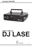 Owner`s Manual • DJ Lase ColorStar 500 RGB