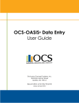 OCS-OASIS® Data Entry User Guide