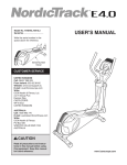 USER`S MANUAL - Icon Heath & Fitness