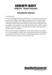 HDBaseT™ Signal Extender Installation Manual ®