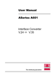 ASeries A601 User Manual Interface Converter V.24 ó V.35