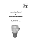 Instruction Manual for Ultrasonic Level Meter Model: NUS-4