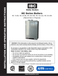Installation Manual - IBC Better Boilers