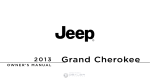 2013 Jeep Grand Cherokee Owner`s Manual - Dealer e