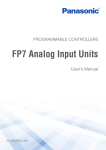FP7 Analog Input Units User`s Manual