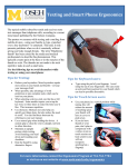 Texting and Smart Phone Ergonomics