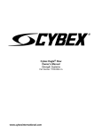 Cybex Eagle® Row Owner`s Manual Strength