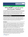 SERVOSTAR S- and CD-series Sine Encoder Feedback