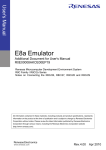 E8a Emulator Additional Document for User`s Manual