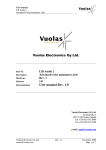 Vuolas Electronics Oy Ltd. User manual Rev. 1.0