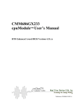 CMM686GX233 cpuModuleTM User`s Manual