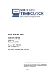 User Manual - SHEPHERD TIMECLOCK