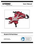 Users` Manual Model 678 Pedi-Mate®