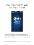 PTC Rate Quote + Android User Manual