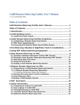 Cahill Remote Observing Facility User`s Manual