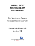 JOURNAL ENTRY GENERAL LEDGER USER MANUAL The