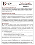 Product Description Rhodamine Secondary Standards